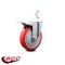 Service Caster 5 Inch Red Poly Wheel Swivel 3/4 Inch Square Stem Caster with Total Lock Brake SCC-SQTTL20S514-PPUB-RED-34 - alternate 2